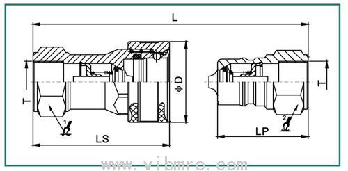 socket lsq-tg-06sf开闭式液压快速接头(碳钢)